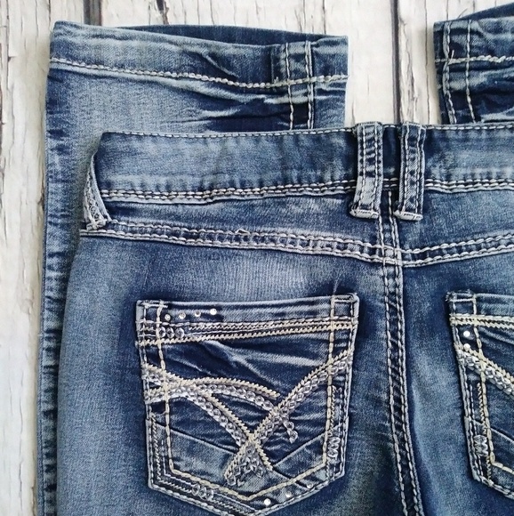 Red Camel Embellished Low Rise Bootcut Jeans Sz 5 - Picture 7 of 8